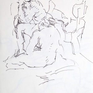 Sketchbook #1975 pencil and ink sketches [1993-1994] Antigone, figures  Image: #1975.1, ink on paper, 1994