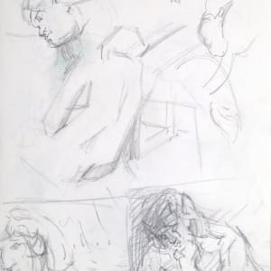 Sketchbook #1975 pencil and ink sketches [1993-1994] Antigone, figures  Image: #1975.6, pencil on paper, 1993