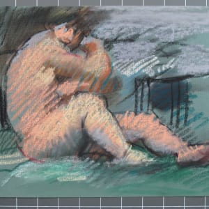 Portfolio #1981 Drawings, pastels, oils, watercolor [1963-1973] Two on a Bed, Lovers  Image: #1981.172, pastel on paper, 9x12", 1965