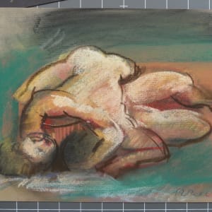 Portfolio #1981 Drawings, pastels, oils, watercolor [1963-1973] Two on a Bed, Lovers by Rosemarie Beck (Rosemarie Beck Foundation)  Image: #1981.174, pastel on paper, 9x12", 1965