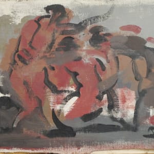 Portfolio #1989 Oil Sketches [1980-1989] Antigone, Atalanta, Apollo and Daphne, Icarus, In the Studio, Winged Horse  Image: #1989.008, oil on linen, unstretched, 13x18.5"