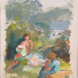 Portfolio #1991 Orpheus and Tempest oil sketches [1972-1974]  Image: #1991.15, oil on linen, unstretched