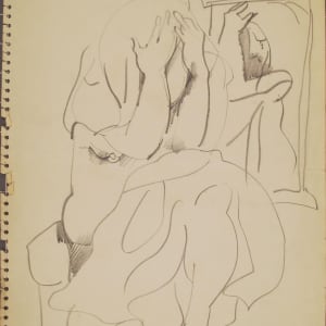 Portfolio #1992 Watercolors, pencil sketches [1971-1973] Yaddo, Orpheus  Image: #1992.053, ca. 1960's, pencil on paper, 14x10.75"