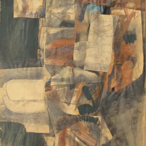 Portfolio #1993, Abstract Collages, still life, portraits [1952-1958]  Image: #1993.09, oil and collage on paper, 12.5x21"