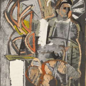 Portfolio #1993, Abstract Collages, still life, portraits [1952-1958]  Image: #1993.15, 1956, oil on paper, 24x19"