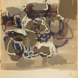 Portfolio #1993, Abstract Collages, still life, portraits [1952-1958]  Image: #1993.17, oil on paper, 24x19"