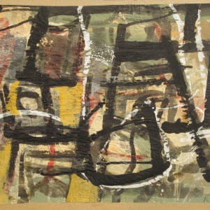 Portfolio #1995 Abstract Collages [1950-1957]  Image: #1995.18, oil on cardboard, 11x16.5"