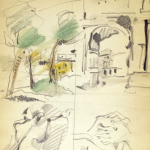Sketchbook #2001 [Fall 1960] Italy (Florence, Assisi, Peruggia, Rome) 9.5x7"  Image: #2001.22, Rome, Rafaello