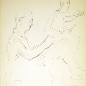 Sketchbook #2003, 10x8" [1961] pencil sketches of figures  Image: #2003.02