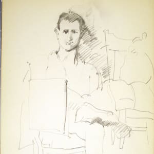 Sketchbook #2003, 10x8" [1961] pencil sketches of figures  Image: #2003.04