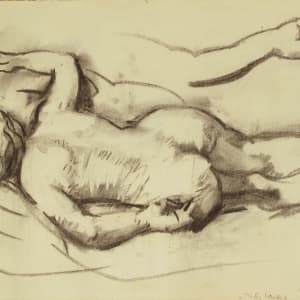 Portfolio #2008 Lovers and Orpheus drawings [1969-1971] pencil, charcoal, pastel on paper by Rosemarie Beck (Rosemarie Beck Foundation)  Image: #2008.16, Study: Lovers, 12x19"