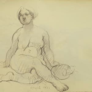 Portfolio #2008 Lovers and Orpheus drawings [1969-1971] pencil, charcoal, pastel on paper by Rosemarie Beck (Rosemarie Beck Foundation)  Image: #2008.27, 1971, pencil on paper, 17x14"