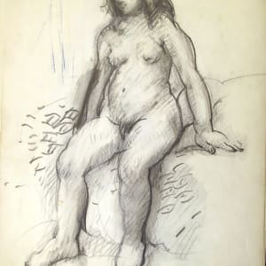 Portfolio #2010 Drawings in pencil, pastel, watercolors [1963-1987] Marguerite, Lovers, Tempest, Orpheus, Atalanta by Rosemarie Beck (Rosemarie Beck Foundation)  Image: #2010.251, 1971, pencil on paper, 11x14"