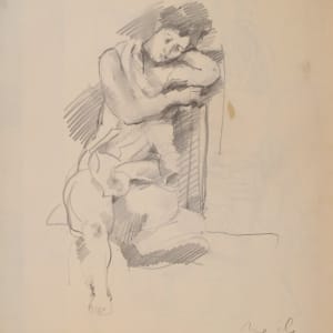 Portfolio #2018 Lovers, portraits [1957-1969] Oils, pencil, ink, charcoal, pastel by Rosemarie Beck (Rosemarie Beck Foundation)  Image: #2018.095, 1962, pencil on paper, 14x17"