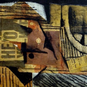 Portfolio #39 Collages [1951-1957]  Image: #39.02, Collage on cardboard, 15x11.25"