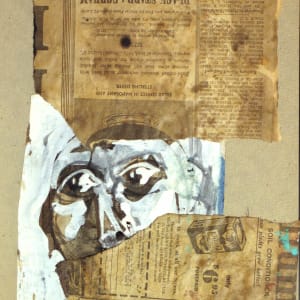 Portfolio #39 Collages [1951-1957]  Image: #39.07, collage on cardboard, 11.75x8.75"