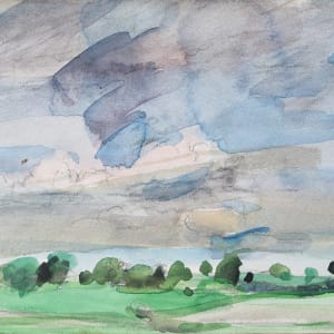 Travel Sketchbook #2051 Dwelly Farm, Kent [June 3, 1971] 7x5  Image: watercolor and pencil on paper