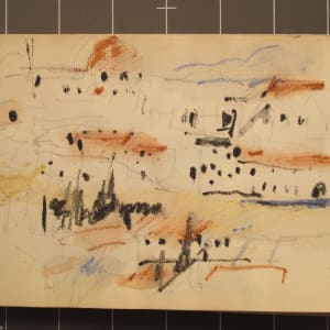 #2060, Travel Sketch Book, Italy [1960] 7.25x4.75", pencil and pastel 