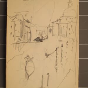 Travel Sketchbook #2056 Ravenna and Venice [October-November 1960]  Image: Ponte Accademia, Nov 1