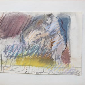#2071 travel sketchbook, National Gallery D.C., pencil + pastel + watercolor, 8x10"  Image: pastel on paper