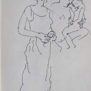Sketchbook #2084 [1990s] Antigone sketches, ink and pencil, 11.75x8" 