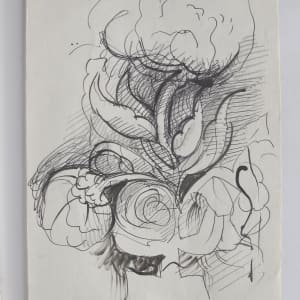 Sketchbook #2084 [1990s] Antigone sketches, ink and pencil, 11.75x8" by Rosemarie Beck (Rosemarie Beck Foundation) 