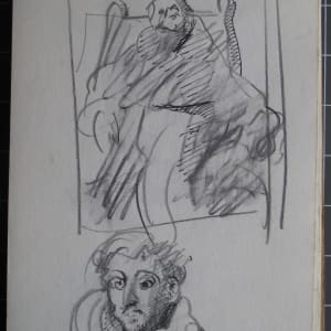 #2078 Sketchbook Orpheus [1970] ink, pencil, watercolor, 9x6" 