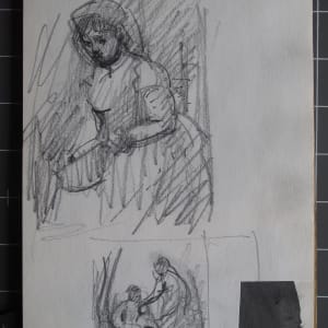 #2078 Sketchbook Orpheus [1970] ink, pencil, watercolor, 9x6" 