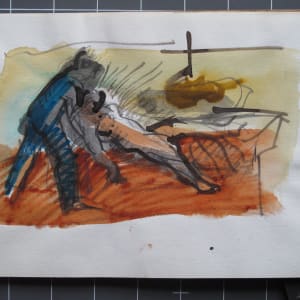 #2078 Sketchbook Orpheus [1970] ink, pencil, watercolor, 9x6" 