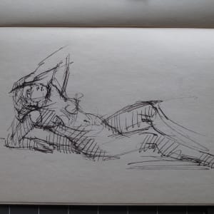 #2076 Sketchbook [1983] ink and pencil watercolor, 9.25x5.75" 
