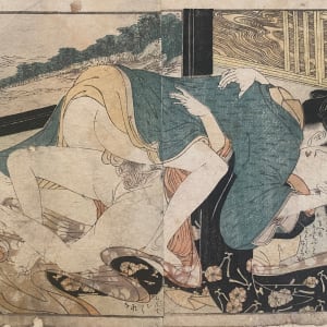 Woman with Man in Blue Robe