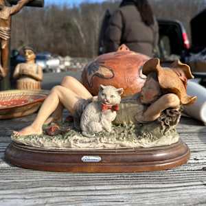 Sleeping Girl with her Cat by Giuseppe Armani  Image: Actual Image