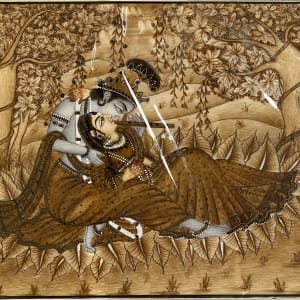 Untitled (Woman reclines with Krishna)