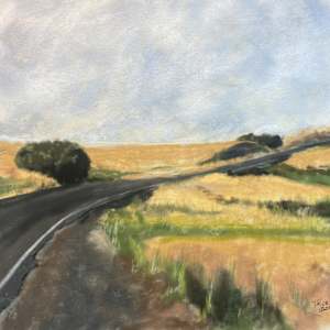 Rolling Hills original pastel by T Kurtz