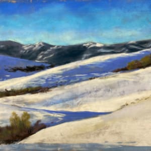 Rolling Blue Hills Original Pastel by T Kurtz