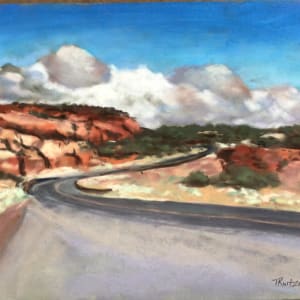 Red Rock Road Original Pastel by T Kurtz
