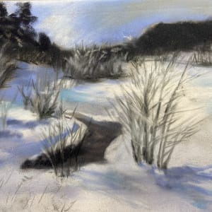 Snow Creek Original Pastel by T Kurtz