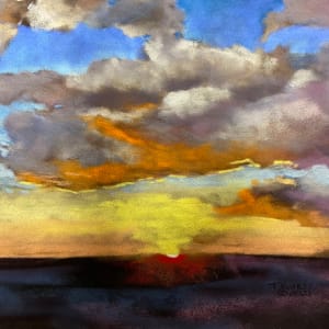 Dawn after Dark Original Pastel Painting by T Kurtz