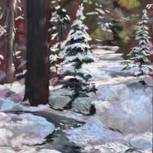 Road Side Glimpse Original pastel unframed by T Kurtz