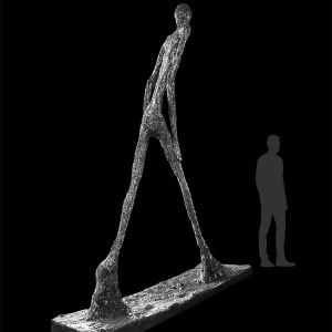 "  Walking Man " After Giacometti by Silver Lining Fine Arts/Hamilton Aguiar, Image 1.