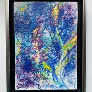 Indigo Trip by Judy McSween  Image: Silver black floater frame