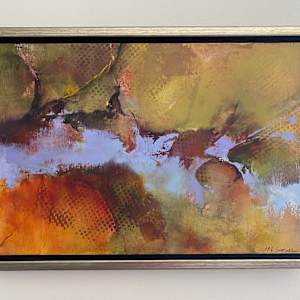Flow With It by Judy McSween  Image: Framed in wood silver/black floater frame