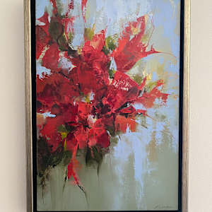 Cascade by Judy McSween  Image: Framed in wood silver/black floater frame
