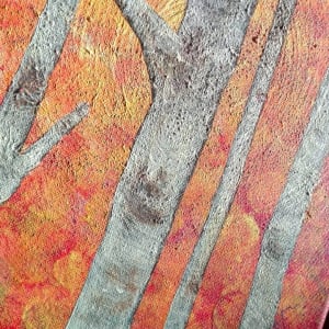 Orange Birch Forest 