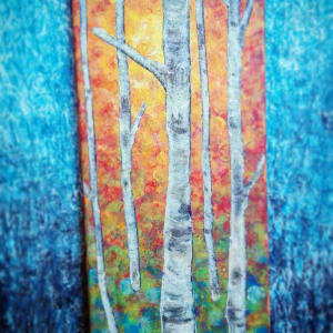 Orange Birch Forest 