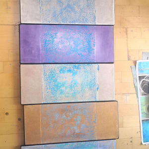 Periwinkle gold +Blue green mix 