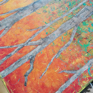 Orange Birch Forest 
