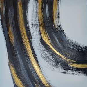 Black & Gold Abstract 1 by Michele Tabor Kimbrough