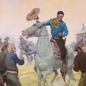Cowboy on a White Horse by Jerome George Rozen