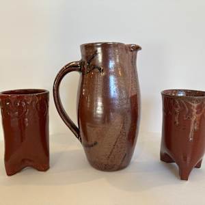 Water Jug and Cups Set by Brenda Rehrig